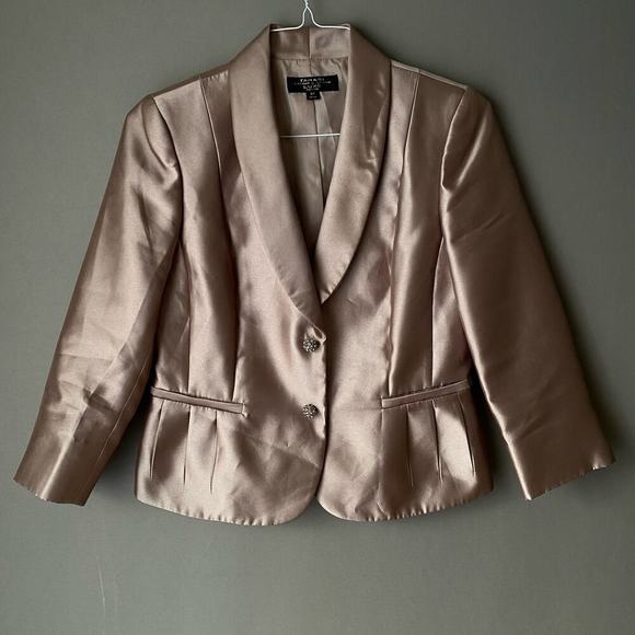 Tahari sz‎ 8 bronze career formal blazer jacket - Picture 1 of 9